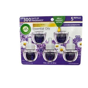 Air Wick Essential Oils Lavender & Chamomile 5 Refills 3.38 Fl Oz